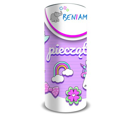 Pieczątki drewniane Beniamin Dziewczęce, 12szt